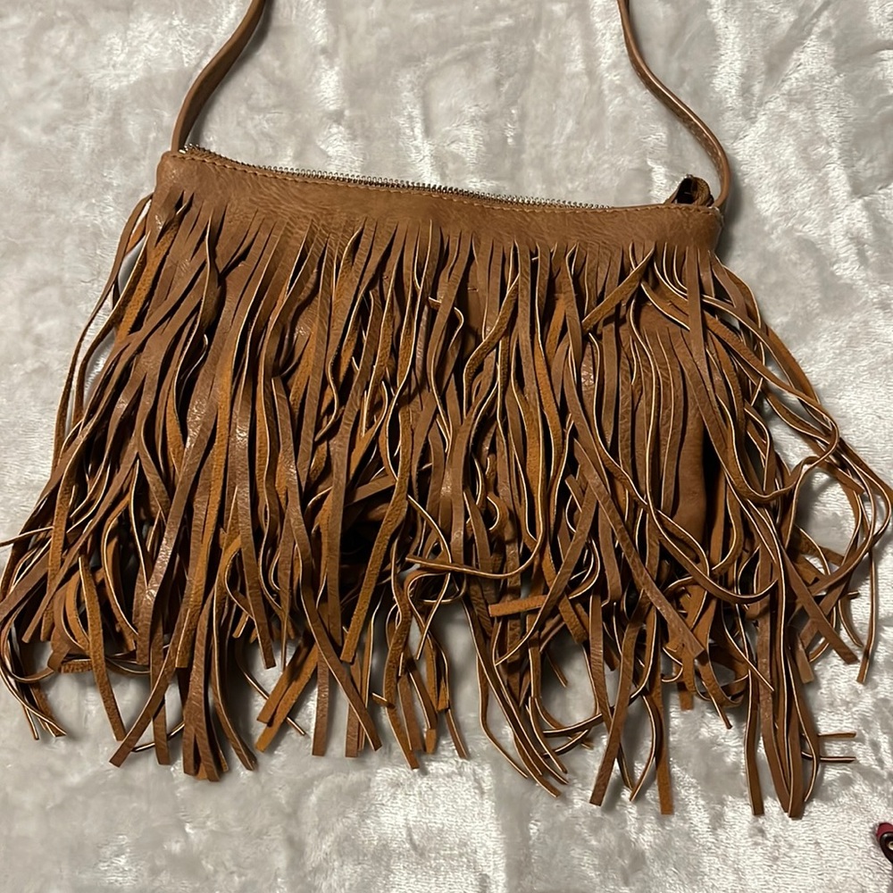 Boutique style fringe cross body bag